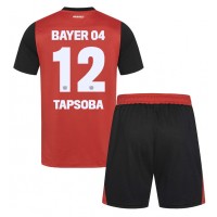 Otroški Nogometni dresi Bayer Leverkusen Edmond Tapsoba #12 Domači 2024-25 Kratek Rokav (+ Kratke hlače)